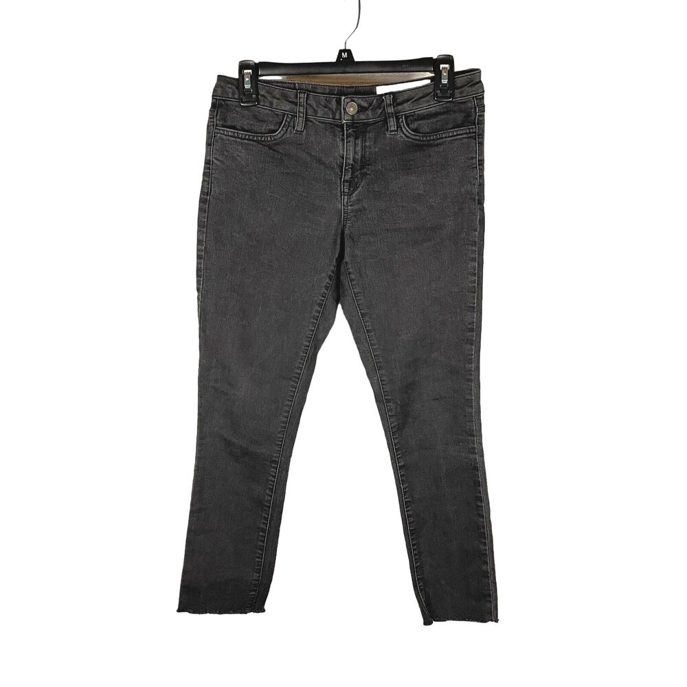AllSaints Jeans Size 29 Low Rise Skinny Crop Wyatt Ashby Black Denim Distressed